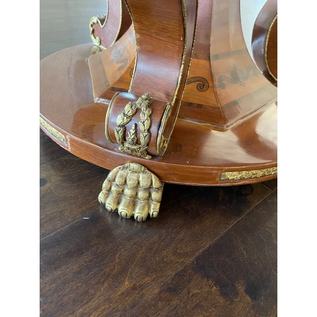Traditional Entrance Center Table Antique Style Italian Empire For Sale - Image 3 of 7