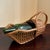 1960s Boho Wicker Wine Bottle Holder For Sale - Image 4 of 11