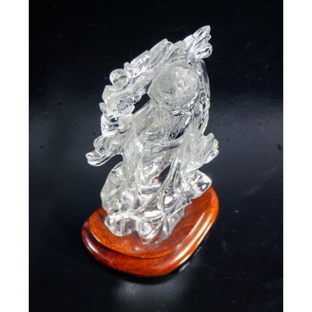 Rock Crystal Guanyin Sculpture For Sale - Image 10 of 18