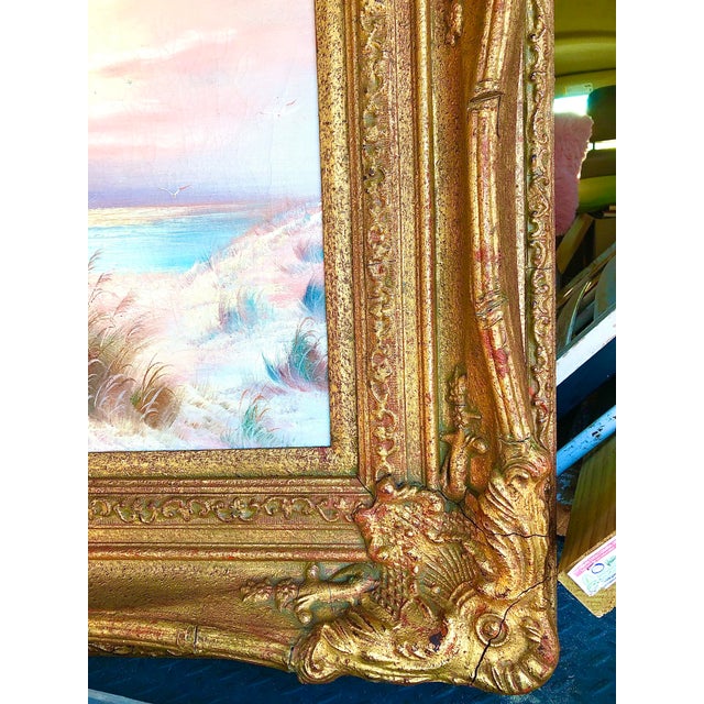 17th Century 10424 Louis XV Art Frame Gold Gilt Later Period Artwork Heavy Solid Carved Wood Artwork Frame For Sale - Image 9 of 12