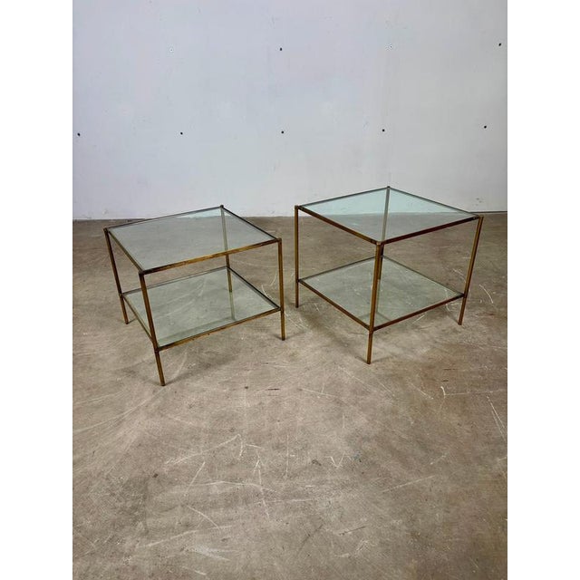 Brass and Glass Tables T12 by C. Corradi Dellacqua for Azucena, 1960s, Set of 2 For Sale - Image 3 of 12