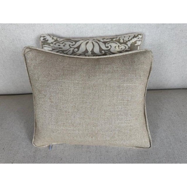 2020s Pair of Petite Fortuny Venetian Textile Pillows For Sale - Image 5 of 6