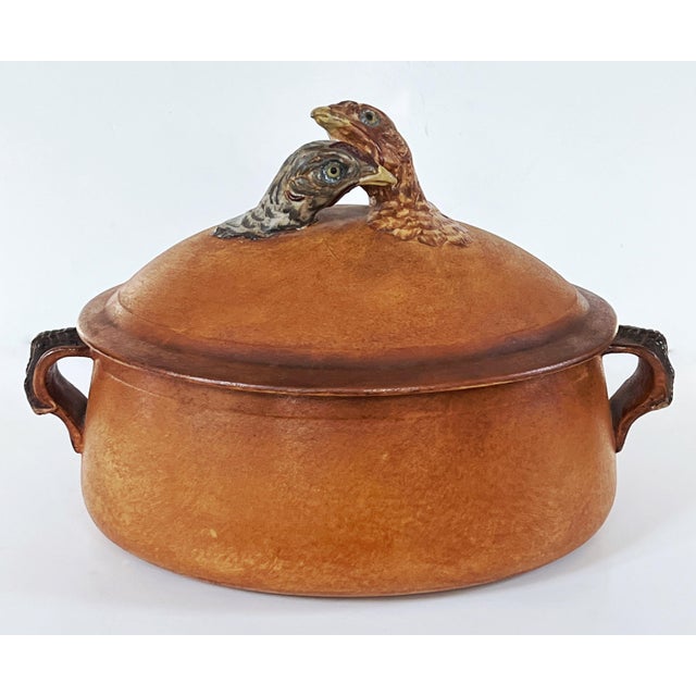 A PILLIVUYT French glazed porcelain chicken tureen or poultry roaster by Pillivuyt Mehun circa 1900. Established in 1823,...