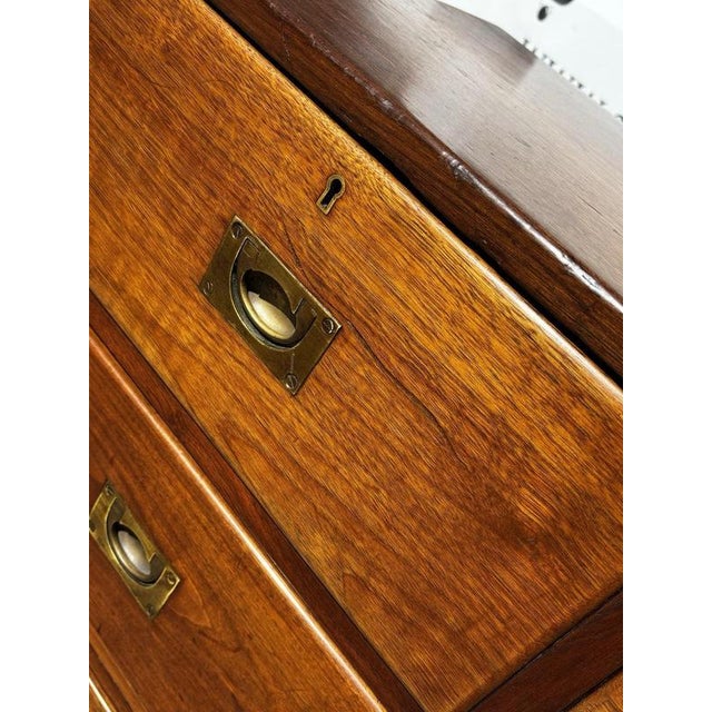 Antique Campaign Military Chest For Sale - Image 9 of 15