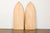 A pair of vintage Midcentury brass Gothic inspired mirrors from circa 1950 with broken arch silhouette and golden hue....