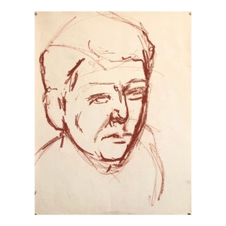 Oscar Murillo, Latin American Figurative Abstract Expressionist Portrait Drawing in Color For Sale
