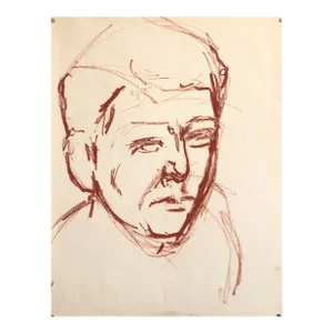 Oscar Murillo, Latin American Figurative Abstract Expressionist Portrait Drawing in Color