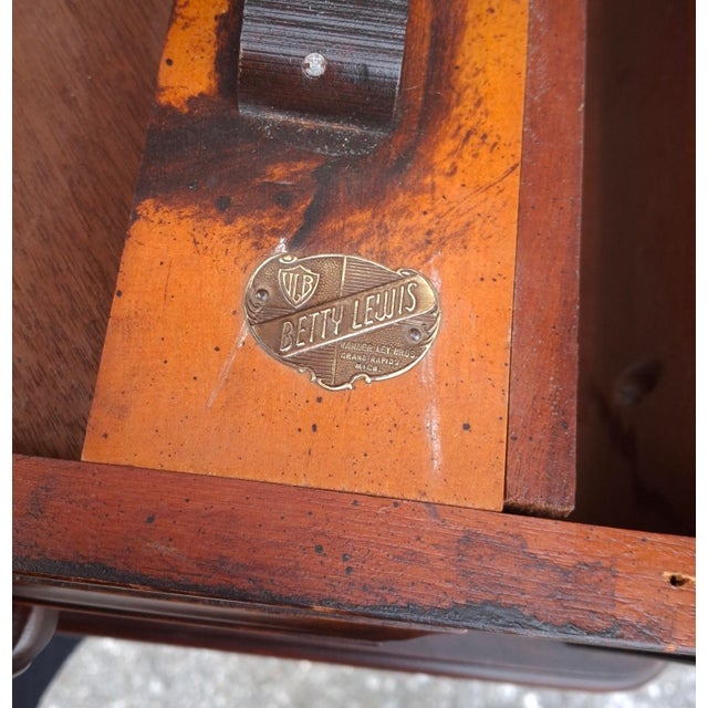 Pair Vander Ley Bros for Betty Lewis Rococo Revival Genuine Mahogany Side Tables, Circa 1920s For Sale - Image 15 of 17