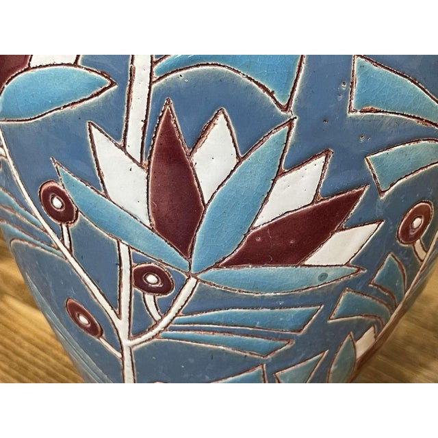 Art Deco Vase in Glazed Earthenware, 1930s , in Good conditions. Designed 1920 to 1949