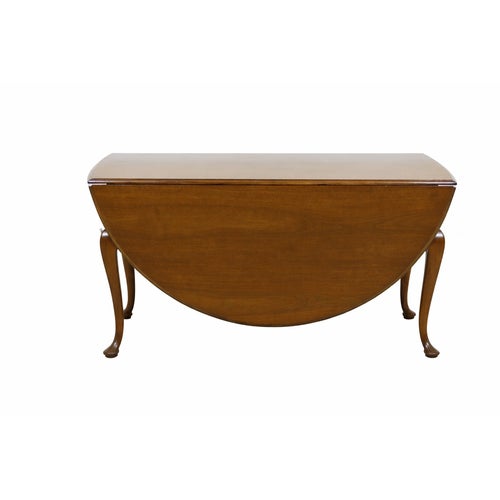 Robert Whitley Solid Walnut Drop Leaf Dining Table For Sale - Image 4 of 10