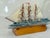 Vintage Handmade Nautical Wood Sail Ship Boat in Glass Bottle Model Sculpture For Sale - Image 9 of 14