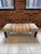 Tan Vintage 1960s Ralph Lauren Inspired Wool Kilim Style Three Seat Upholstered Bench For Sale - Image 8 of 10