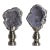 Violet Gemstone Finials in Silver, Black Box Collections by C. Damien Fox - a Pair For Sale
