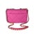 Traditional Fuchsia Quilted Cotton Medium Chanel 19 Flap Bag For Sale - Image 3 of 8