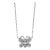14k(585) White Gold Natural Diamond Butterfly Pendant Necklace With Chain For Sale