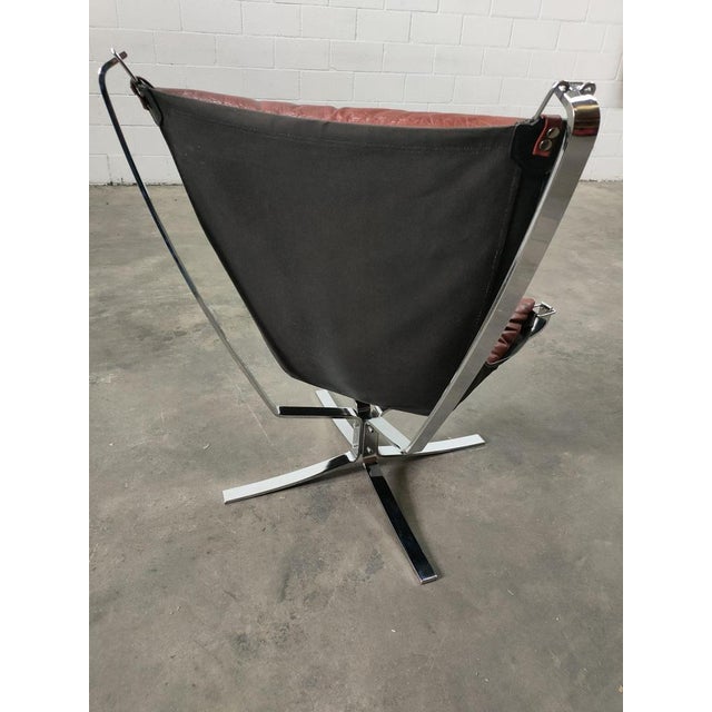 Brown Falcon Model Lounge Chair attributed to Sigurd Ressell for Vatne Møbler, 1970s For Sale - Image 8 of 9