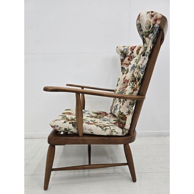 Set of Lounge Chair and Ottoman in Upholstered Walnut by Anna-Lülja Praun, Austria, 1950s For Sale - Image 16 of 18