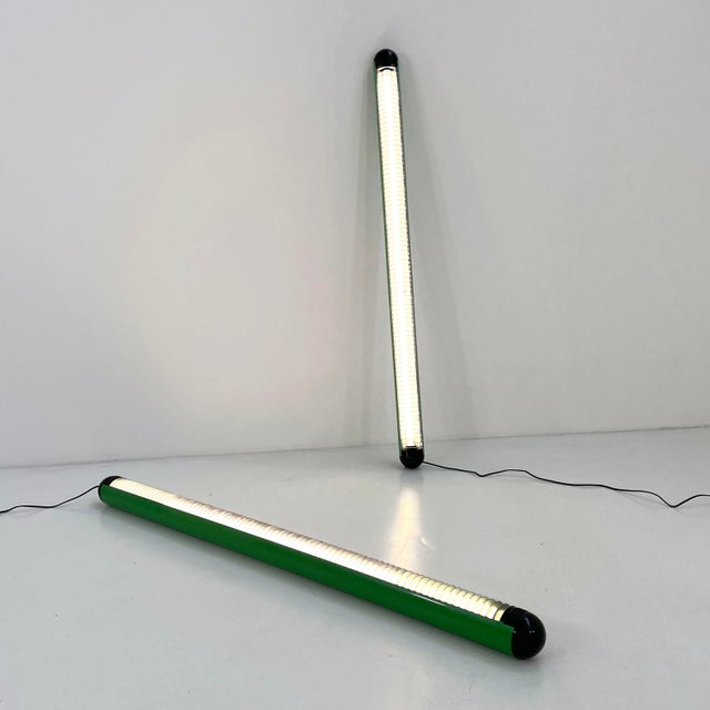 Vintage Green Tube Neon Lamp, 1980s For Sale - Image 6 of 7