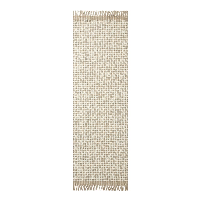 Amber Lewis x Loloi Yellowstone Natural / Ivory 2'-6" x 7'-6" Runner Rug For Sale