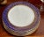 Priced Each. Royal Worcester Monte Carlo Blue & Gold Porcelain Charger.