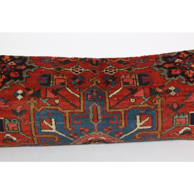 Persian Tribal Rug Pillow Cover – Handmade Ethnic Wool on Cotton Cushion Cover -14'' X 47'' For Sale In Tampa - Image 6 of 10