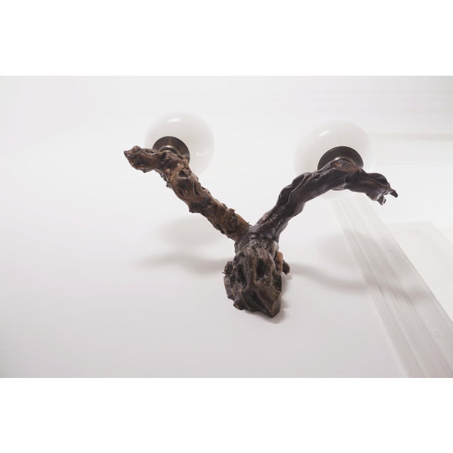 Vintage Brutalist Double Globe Lighting Wall Light, 1950s For Sale - Image 11 of 18