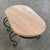 Hollywood Regency Vintage Pink Marble and Green Wrought Iron Coffee Table, 1970s For Sale - Image 3 of 12