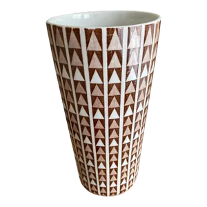 Vintage Arabia Finland Geometric Style Vase