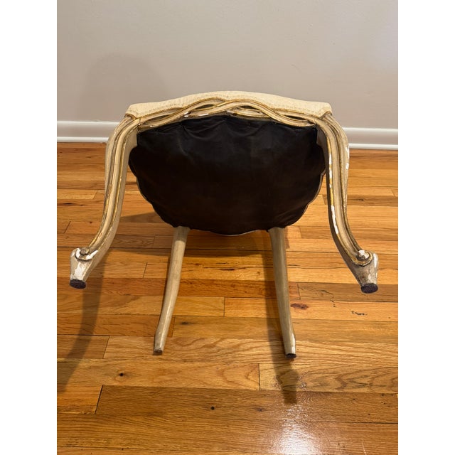 Antique Italian Louis XV Painted & Parcel-Gilt Dining Chairs, Set of 10 For Sale - Image 10 of 17