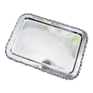 1906 Silver Plated Serving Tray From the Savoy Hotel in Seattle For Sale