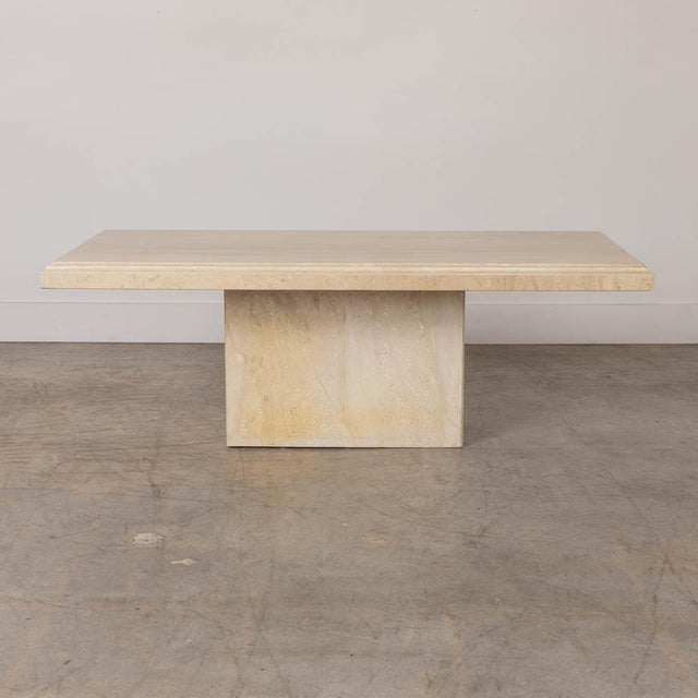 1970s 1970s Italian Travertine Coffee Table For Sale - Image 5 of 16