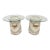 Sculptural Pair of Postmodern Mactan Stone & Glass Top Side Tables For Sale
