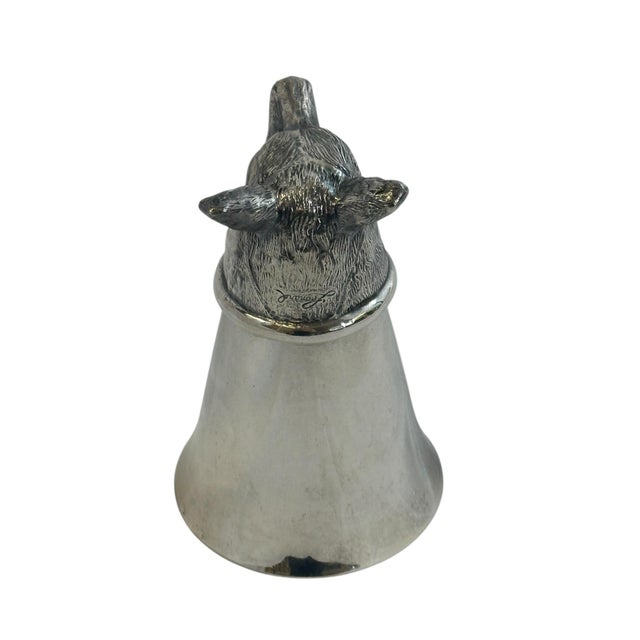 1970s Vintage Silverplate Foxhead Stirrup Cup For Sale - Image 5 of 14