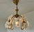 Vintage Murano Style Glass Daisy Chandelier With Handcrafted White Floral Details For Sale - Image 11 of 16
