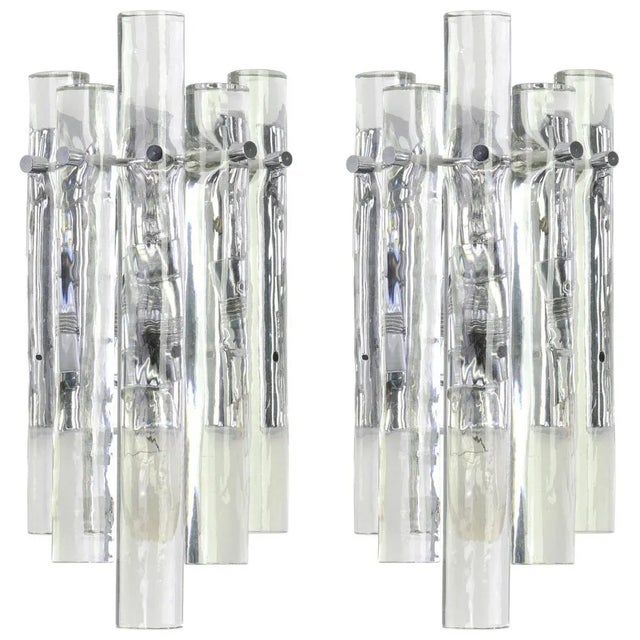 Metal German Crystal Rod Sconces by Kinkeldey, 1970s, Set of 2 For Sale - Image 7 of 7