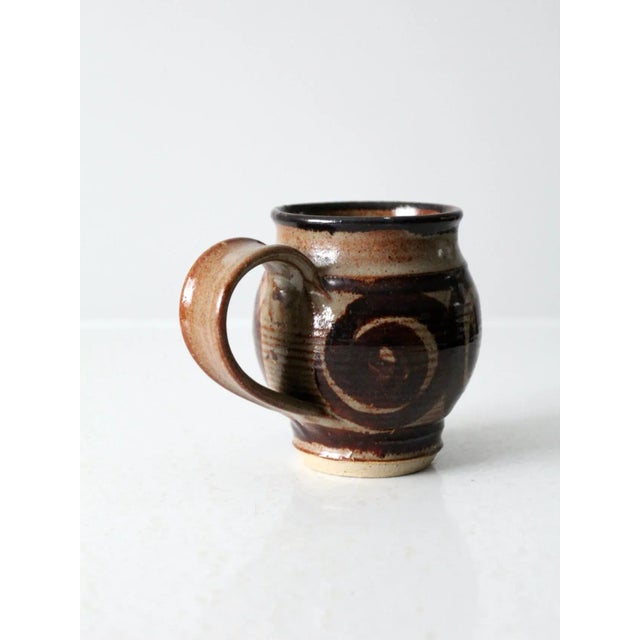 Late 20th Century Vintage Studio Pottery Mug For Sale - Image 5 of 10