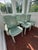 1990s 1990s Contemporary Style Glass Table With Six Arper Italy Leather Chairs - Set of 7 For Sale - Image 5 of 9