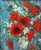 Mid-Century Modern Original Still Life Acrylic Painting of Bouquet of Red Poppies Flowers Floral Signed Erna Freisinger Mid Century Modern For Sale - Image 3 of 6