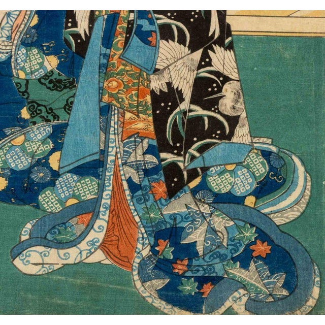 Utagawa Kunisada Bijin-Ga Woodblock Prints, 2 For Sale - Image 14 of 16