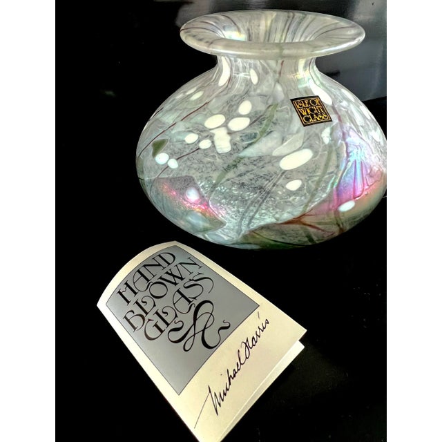 Vintage Isle of Wight Studio Art Glass Vase Flower Garden