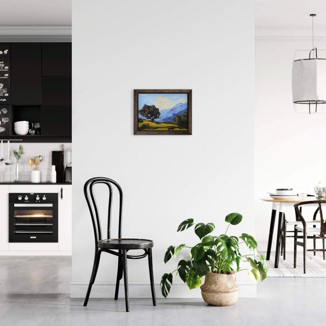 Textile Modern Oil Landscape Painting Original Contemporary Art For Sale - Image 7 of 14