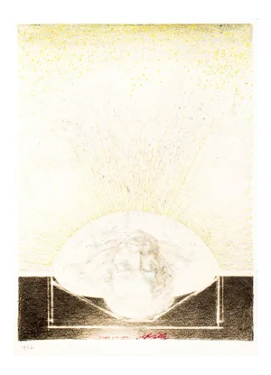 L'Un et l'Autre - Original Mixed Media by J.P. Velly - 1977 1977
