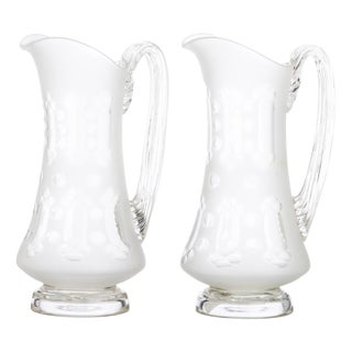 Glass and Crystal Mugs, Set of 2 For Sale