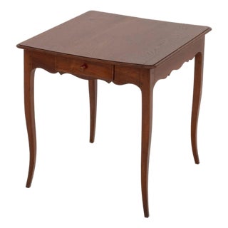 French Provincial Style Oak Lamp Table For Sale