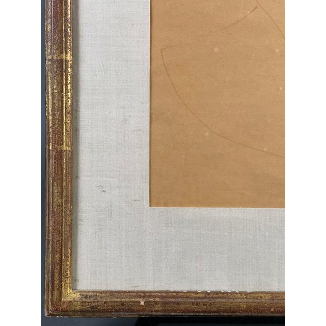 Wood Mid-Century Modigliani Style Portrait Signed by Bernard Cohen, Madison Ave Provenance For Sale - Image 7 of 10