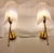 Mid-Century Modern Mid-Century Italian Wall Lamps with Brass Frame and White Plastic Shades, 1960s, Set of 2 For Sale - Image 3 of 11