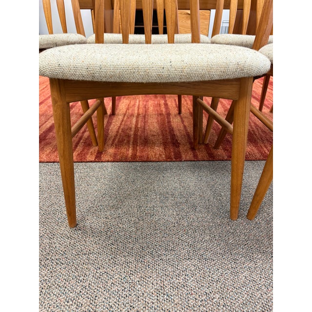 Mid-Century Modern Danish Teak Eva Dining Chairs by Koefoed Hornslet- Denmark. Set of Six For Sale - Image 3 of 12