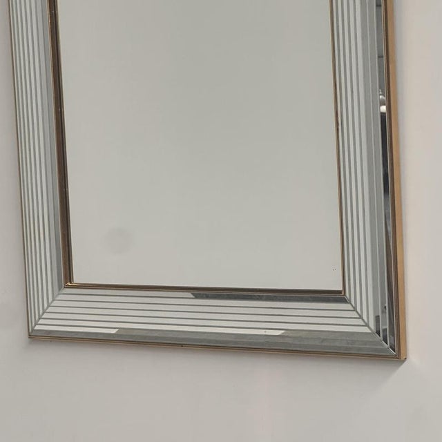 Vintage Disco Mirror with Layered Bevelled Frame from Deknudt, Belgium, 1970s For Sale - Image 4 of 9