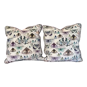 Designers Guild Issoria Velvet Butterfly Pillow Covers - Set of 2