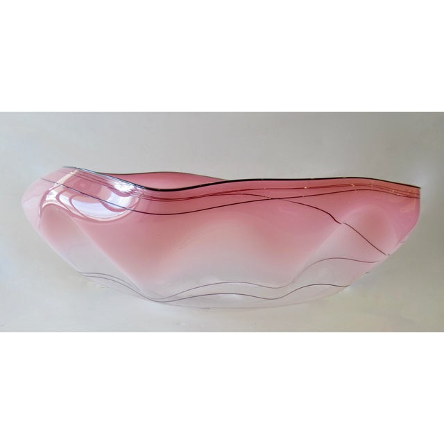 Glass Late 1970's Signed Dale Chihuly Blown "Glass Basket," Series Ensemble Sculptural Set of 8-Pieces For Sale - Image 7 of 18